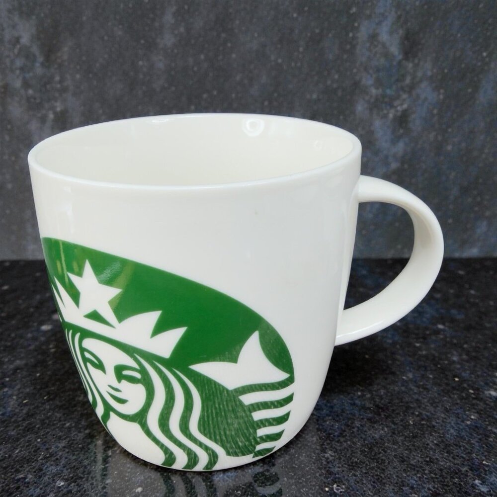 Starbucks Coffee‎ Large Logo Green Mermaid Coffee Cup Mug 14 oz Ceramic Mug Cup